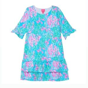 NWT $78 Lilly Pulitzer dress in Best Fishes, Amalfi Blue Size XL